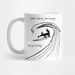 Surfer dog Mug